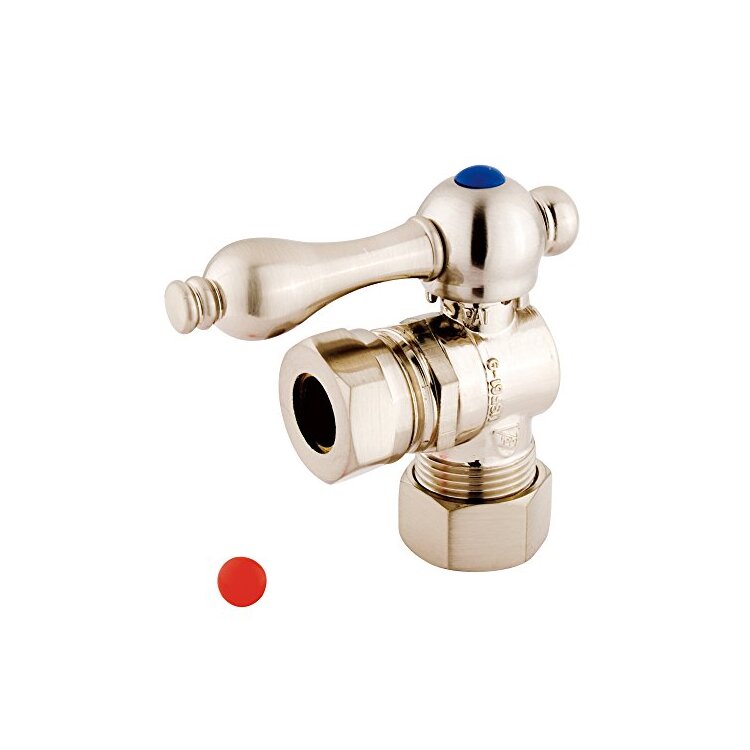 Kingston Brass Vintage Classic Angle Stop with 5/8" OD Compression x 1/2" or 7/16" Slip Joint image - 1