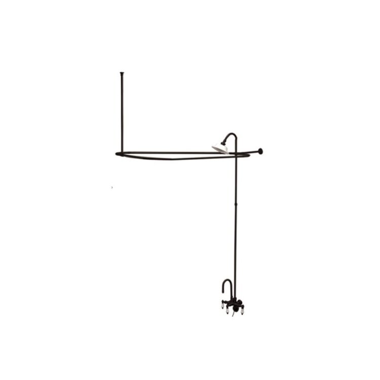 Kingston Brass Vintage Wall Mount Gooseneck Clawfoot Tub Faucet Package, Oil Rubbed Bronze image - 1