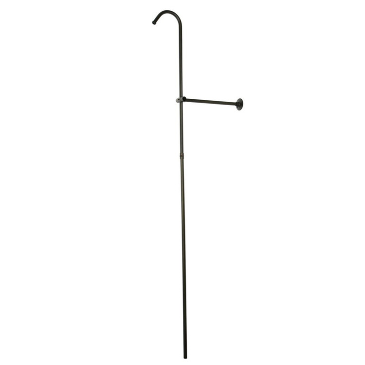 Brass Shower Riser & Wall Support, Antique Style, Oil - Rubbed Bronze, 62 - 1/4 Tall - Kingston Brass image - 1