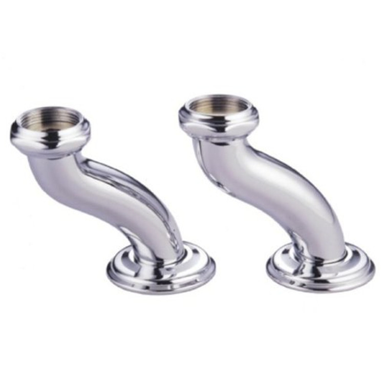 Vintage S Shape Shower Riser for Claw Foot Tubs 4 - 3/8 Height Adjustment - Kingston Brass image - 1