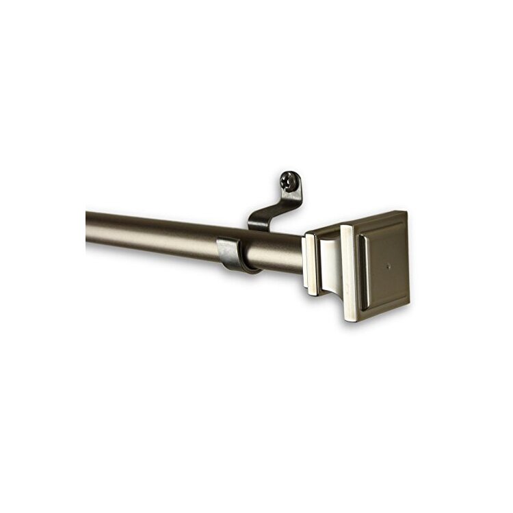7/16 Inch Cafe Rod, Satin Nickel Finish, 28 - 48 inch Length - Rod Desyne image - 1