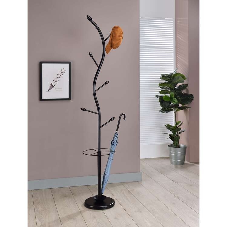 Room Designs Black Wavy Rod Coat Rack