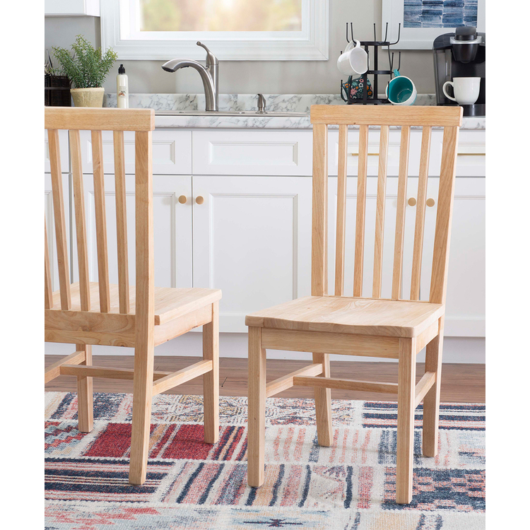 Linon Percival Side Chair Set Of 2 Unfinished Kd image - 1