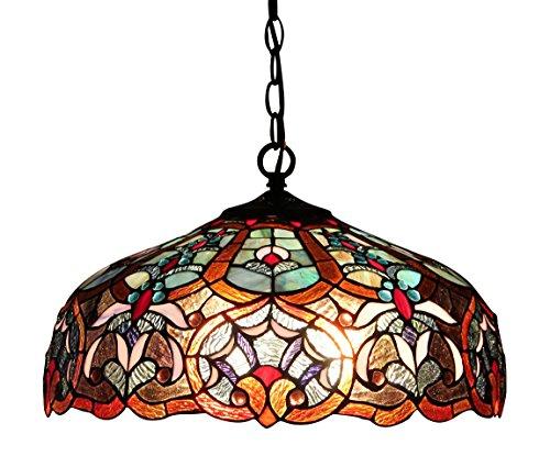 Sadie Tiffany Style 2 Light Victorian Ceiling Pendant Fixture 18