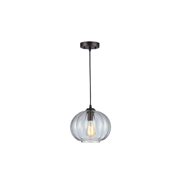 Industrial Style Rubbed Bronze 1 Light Ceiling Pendant 10 Wide - Chloe Lighting image - 1