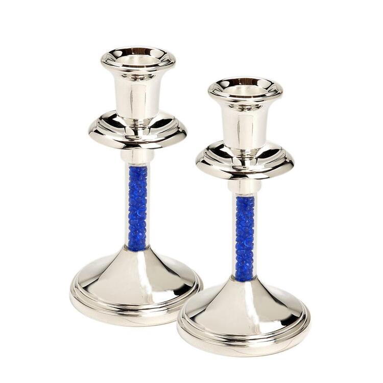 Israel Giftware Silver Candle Holders - Elegant Centerpiece for Any Occasion image - 1