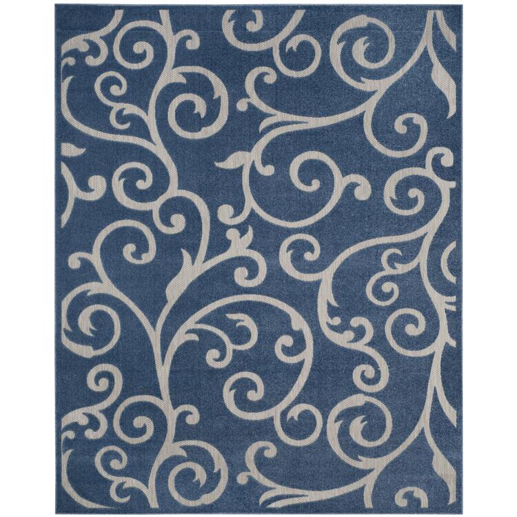 Cottage Blue/Creme Large Rectangle Rug image - 1