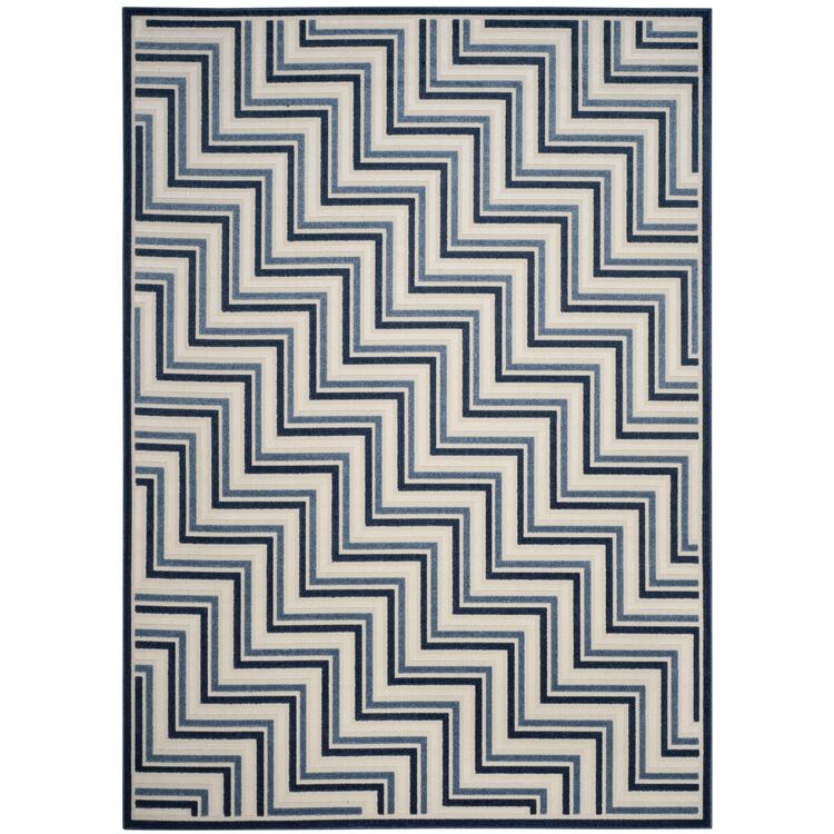 Dark Grey/Light Grey Round Area Rug 6x7 Polypropylene/Polyester Pile - Safavieh image - 1