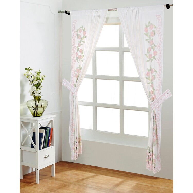 Bloomfield Collection Curtain Set in Rose image - 1