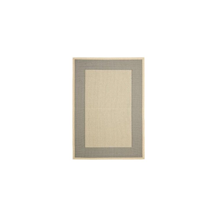 Grey/Cream Small Rectangular Transitional Rugs 5'7x4' image - 1