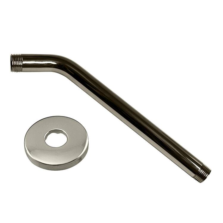 Westbrass 1/2 in. IPS x 10 in. Shower Arm in Polished Nickel image - 1