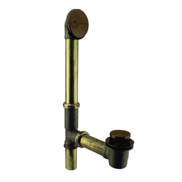 Westbrass Tip Toe Bath Waste - 14 in. Make-Up, 20 Ga. Tubing in Oil Rubbed Bronze image - 1