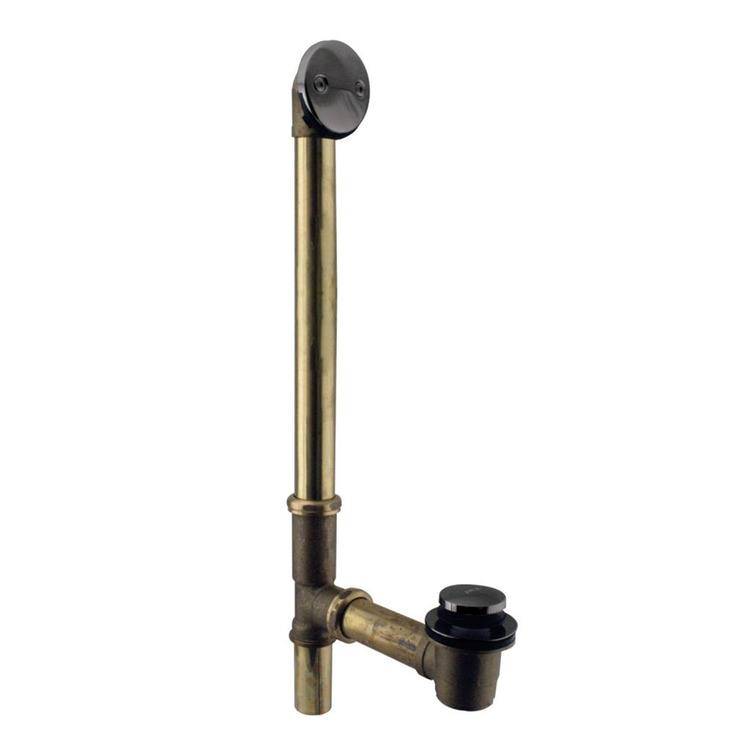 Westbrass Tip Toe Bath Waste - 22 in. Make-Up, 17 Ga. Tubing in Oil Rubbed Bronze image - 1