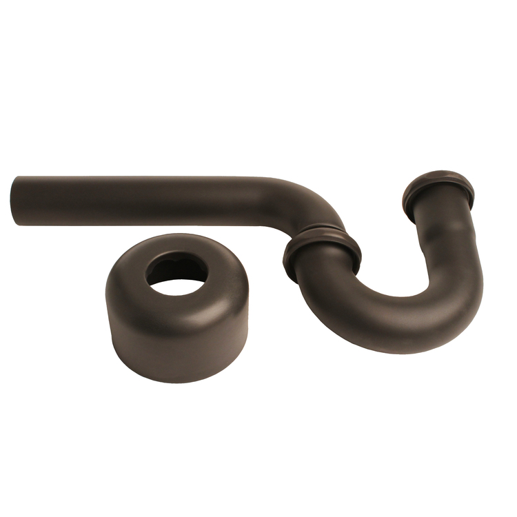 Westbrass 1-1/2 in. x 1-1/2 in. P-Trap with High Box Flange in Oil Rubbed Bronze image - 1