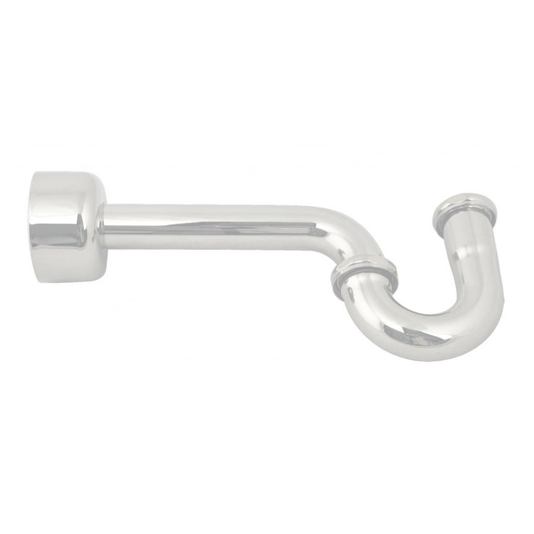 Westbrass 1-1/2 in. x 1-1/2 in. P-Trap with High Box Flange in Powdercoated White image - 1