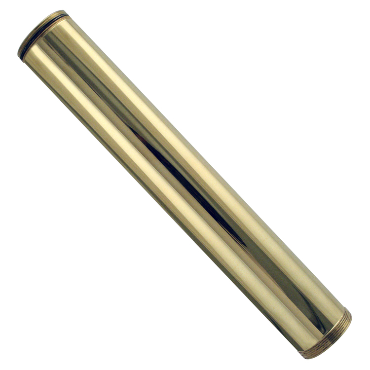 Polished Brass 1 - 1/4 OD x 12 Threaded Tailpiece for Plumbing Fixtures - Westbrass image - 1
