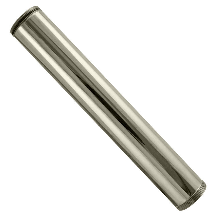 Westbrass 1-1/4 in. OD x 12 in. Threaded Tailpiece in Polished Nickel image - 1