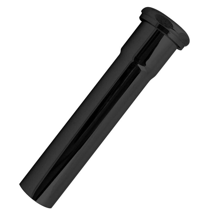 Westbrass 1-1/2 in. OD x 8 in. Slip Joint Extension Tube in Powdercoated Flat Black image - 1