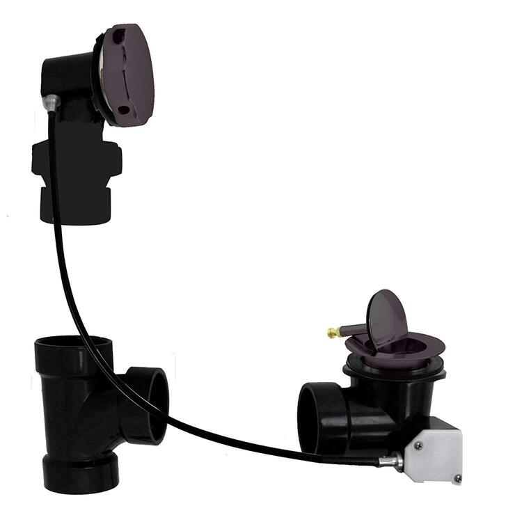 ABS Cable Driven Bath Waste, Oil Rubbed Bronze, 1 - 1/2 Schedule 40, Cable Drive - Westbrass image - 1