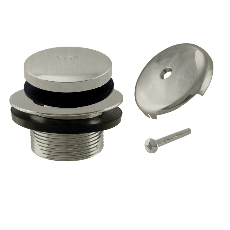Westbrass Tip Toe Tub Trim Set with One-Hole Overflow Faceplate in Satin Nickel image - 1