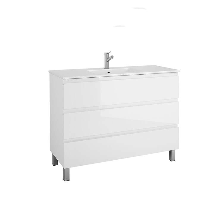 DAX INTERNATIONAL Costa Single Vanity Cabinet 48 Inches White w/ Onix Basin image - 1