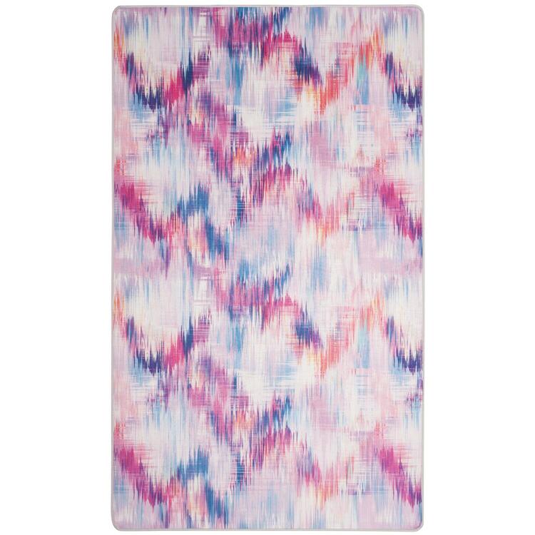 Ivory Pink Small Rectangle Polyester Power Loomed Rug 4x6 - Safavieh image - 1