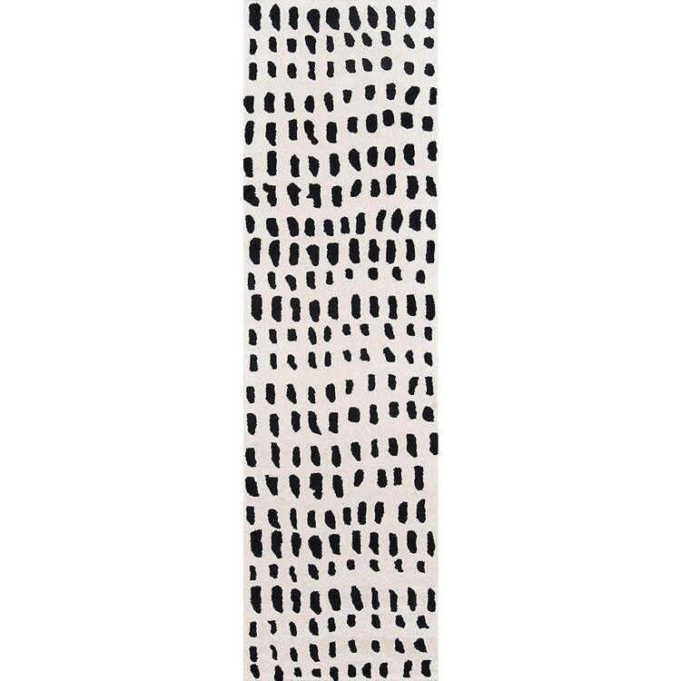 23 x 80 Runner Ivory Novogratz by Momeni DELMADEL11IVY2380 Delmar Boho Dots Wool Area Rug 23 x 80 Runner Ivory Novogratz by Momeni DELMADEL11IVY2380 Delmar Boho Dots Wool Area Rug
