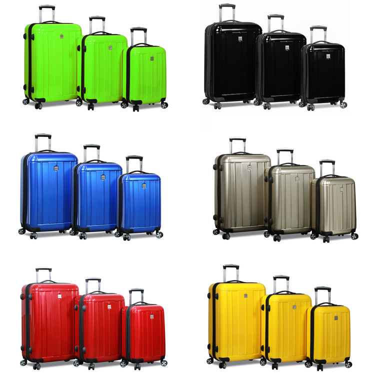 Dejuno Contour 3-Piece Hardside Spinner TSA Lock Luggage Set