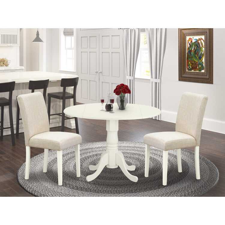 Modern 3-Piece Round Dining Set - Table & 2 Chairs image - 1