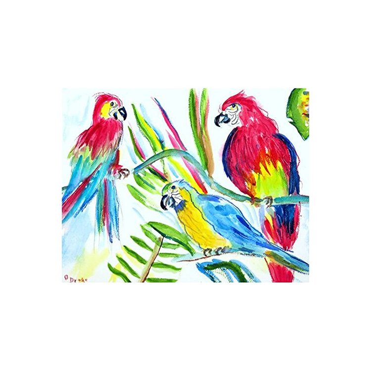 Three Parrots Door Mat 18x26 image - 1