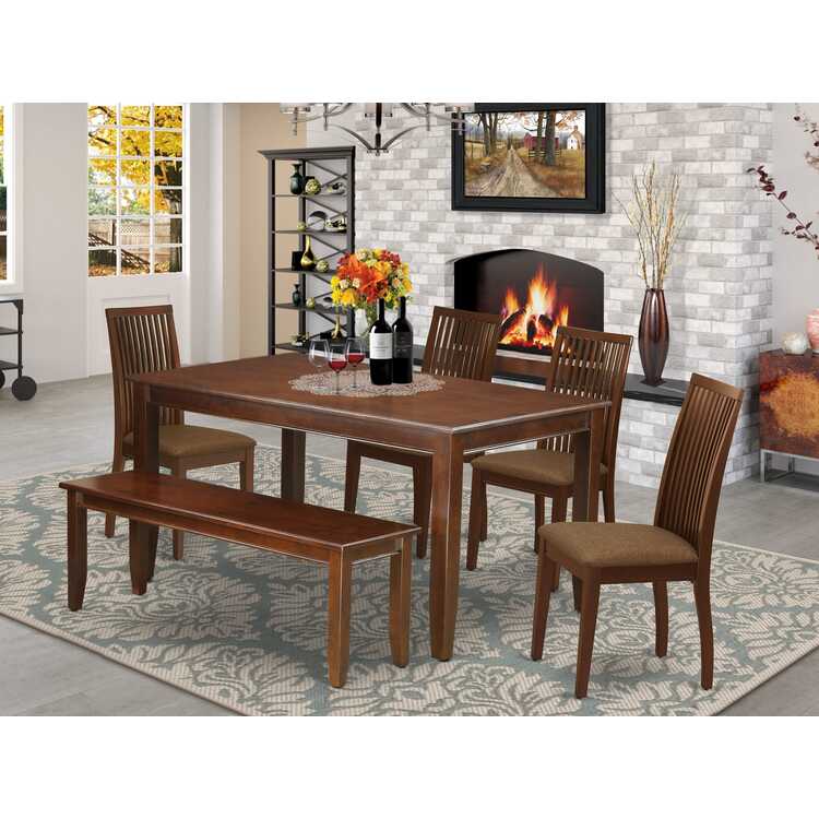 6pc dining table and chair set