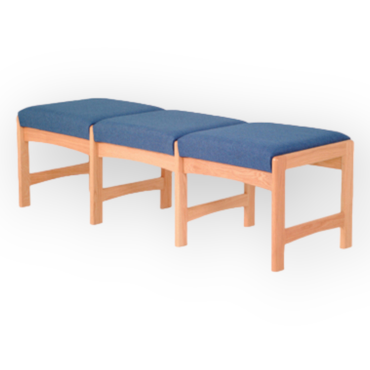 Durable Three Seat Bench with Solid Oak Frame and Extra Thick Cushions image - 1