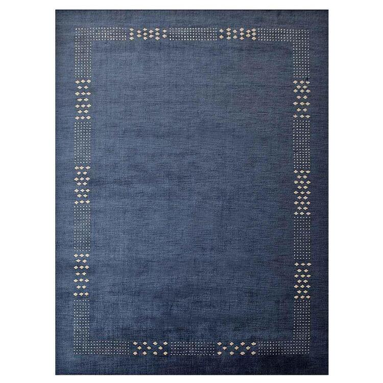 Rugsotic Carpets Hand Knotted Gabbeh Wool 9'x12' Area Rug Contemporary Blue OJL00530 image - 1