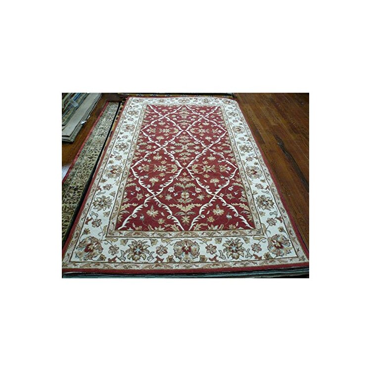 Easy Care Polypropylene Traditional Rug Red/Ivory 3'L x 2'W - Safavieh image - 1