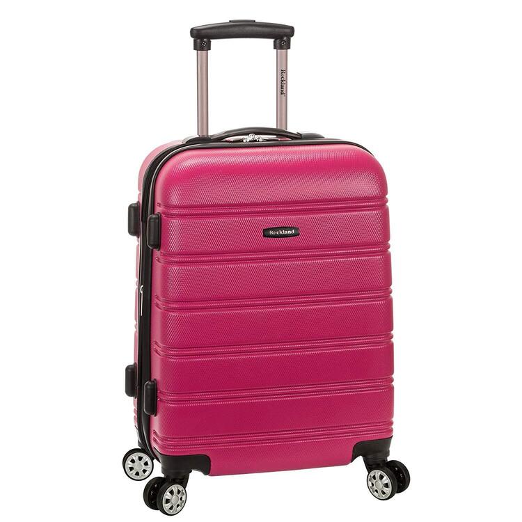 Rockland Melbourne Expandable Abs Carry On - 20 inch, Magenta
