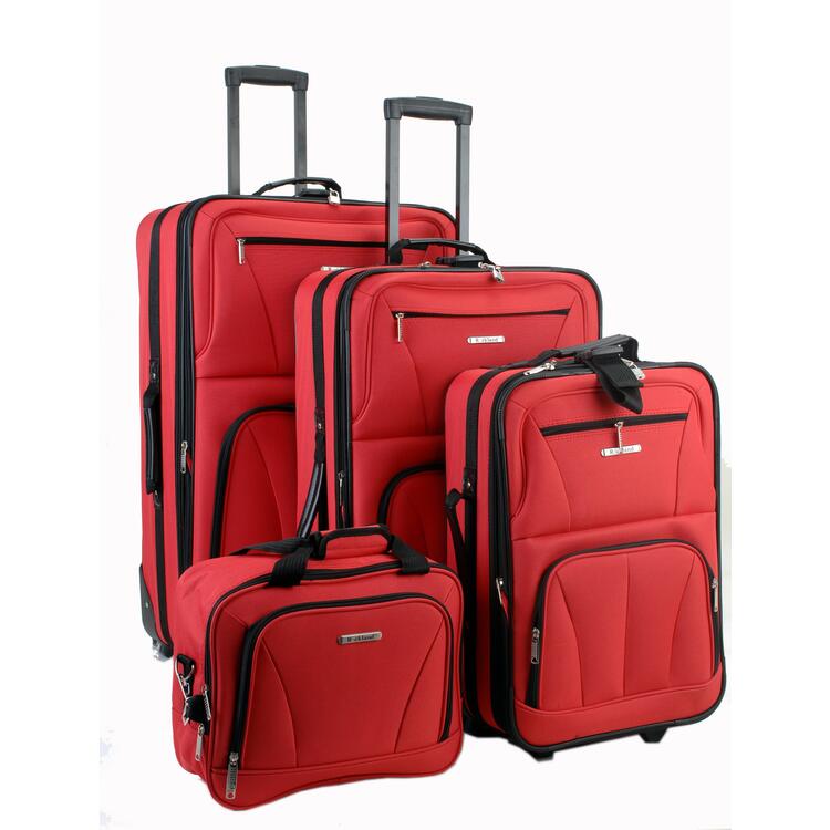Rockland Expandable Spectra Luggage Set - Red, 4 Piece