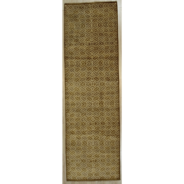 EORC Handmade Mohair Gold Transitional All Over Ningxia  Rug image - 1