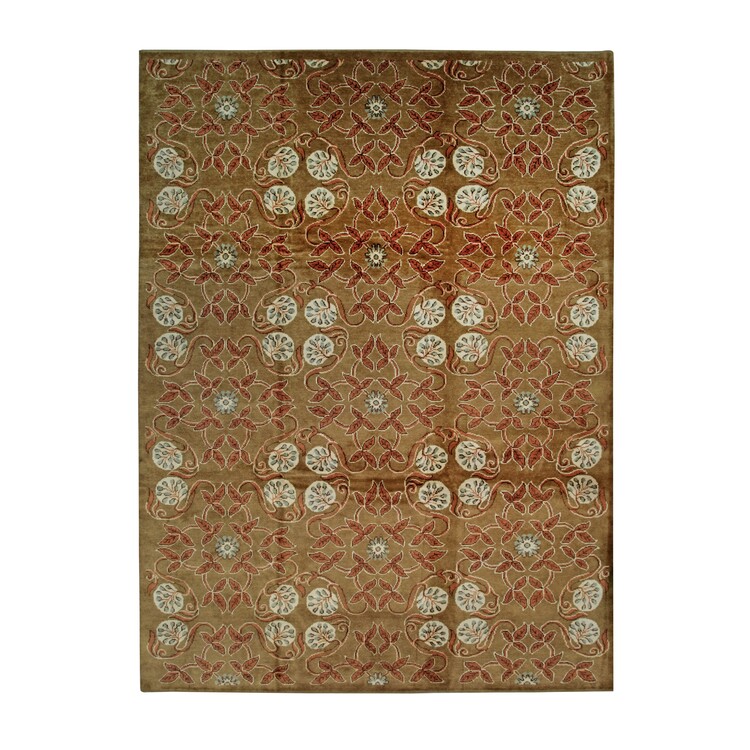EORC Rust Handmade Wool Transitional Ningxia? Rug, 11'5" x 15'1 image - 1