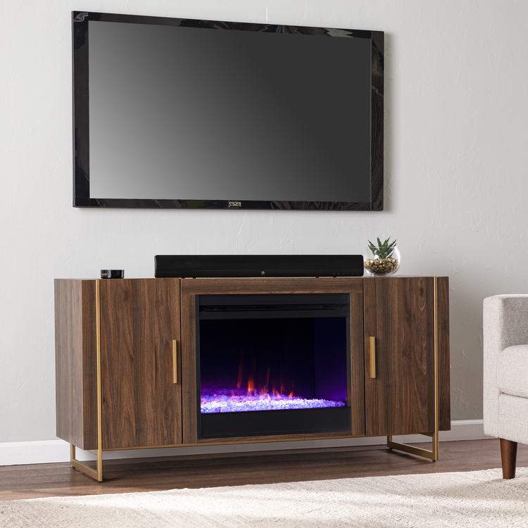 SEI Dashton Color Changing Fireplace w/ Media Storage image - 1