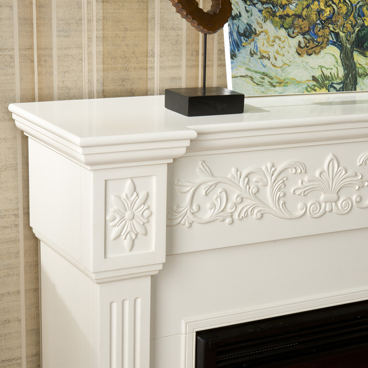 Southern Enterprises Calvert Carved Gel Fireplace - Thumbnail 4