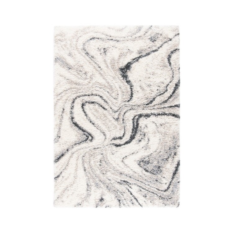 Safavieh Fontana Shag 848 Rugs, Ivory / Grey, 10' X 14', Large Rectangle image - 1