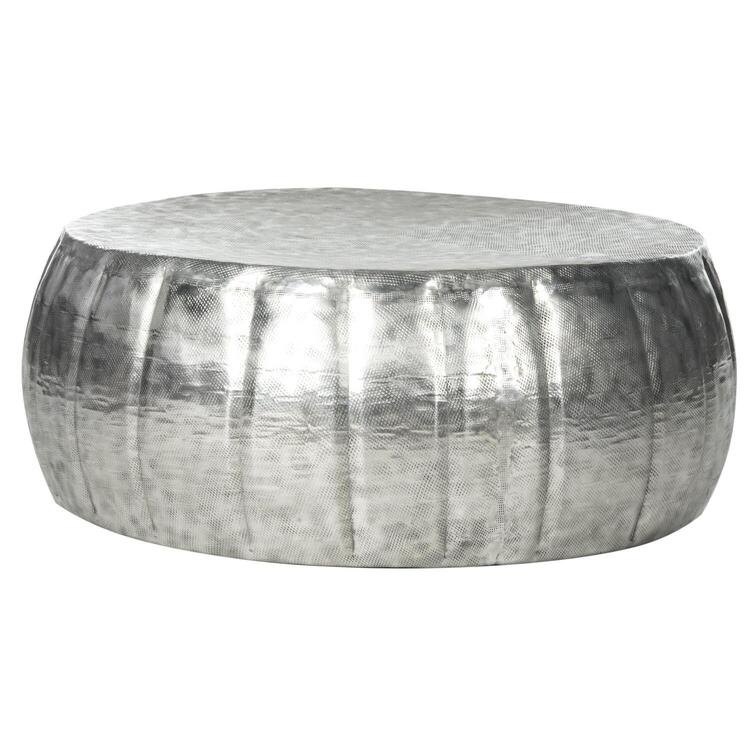 Modern Silver Aluminum Coffee Table 33x13.25x33in - Safavieh image - 1