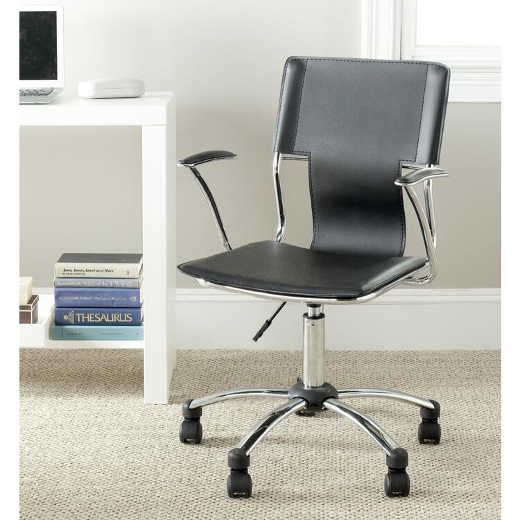 Adjustable Black PVC Leather Desk Chair - Safavieh image - 1