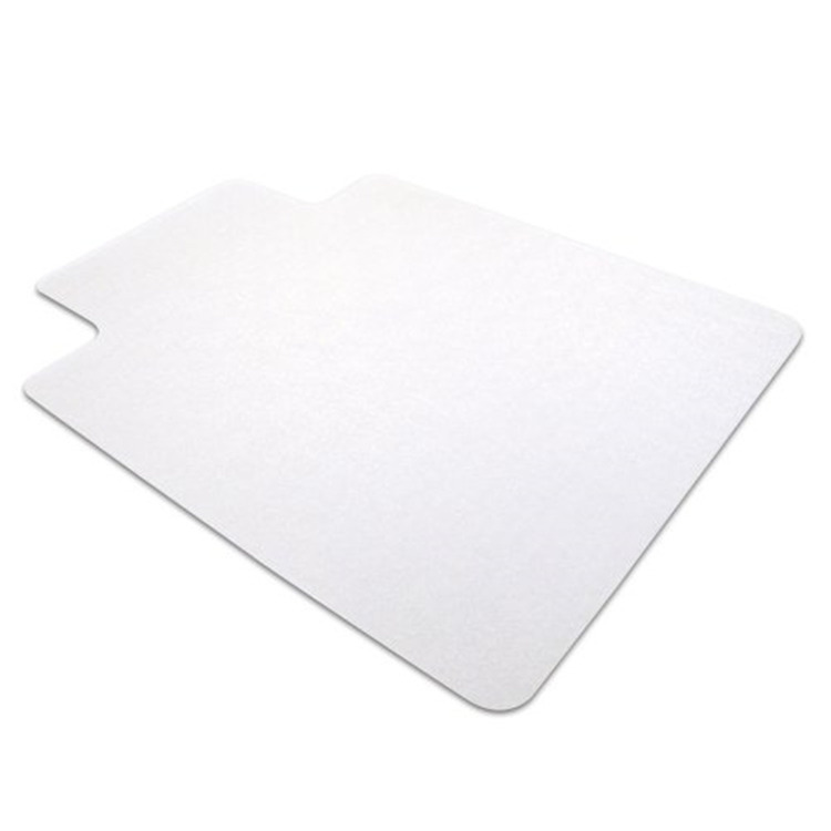 Cleartex Advantagemat PVC Clear Chairmat for Plush Pile Carpets Over 3/4" , Rectangular with Front Lipped Area for Under Desk Protection (36" X 48") image - 1