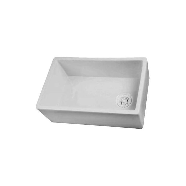 30-inch Exposed Fire Clay Farmhouse Sink 29 1/2 - Barclay Products image - 1