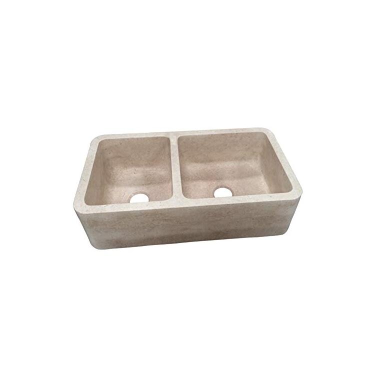 33 Inch Offset Double Bowl Kitchen Sink Installation Ready - Barclay Products image - 1