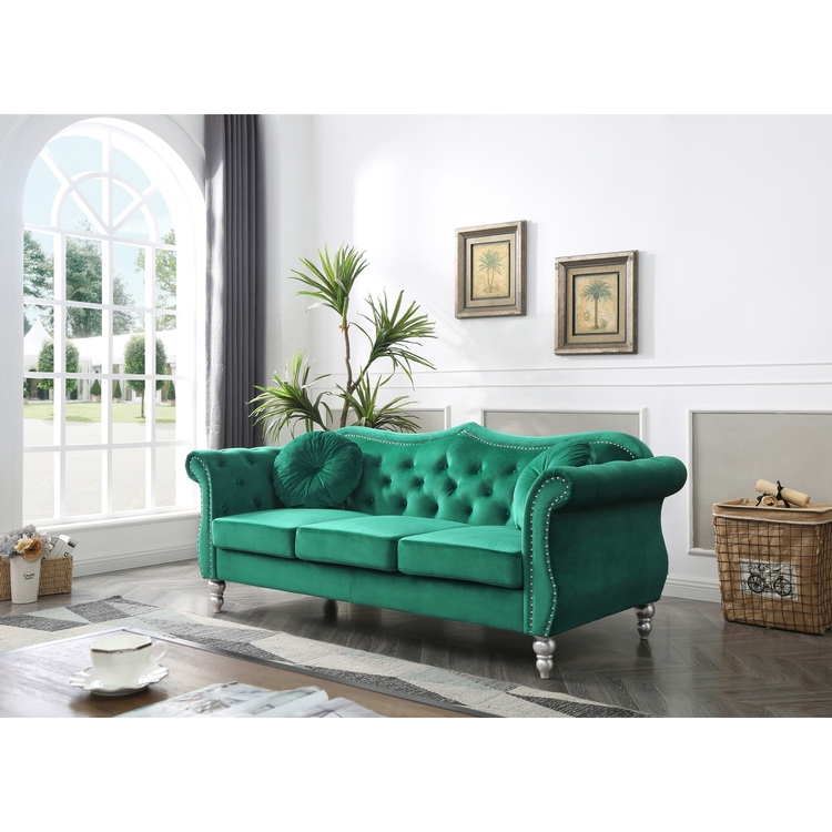 Glory Furniture Hollywood G0662A-S Green Sofa image - 1