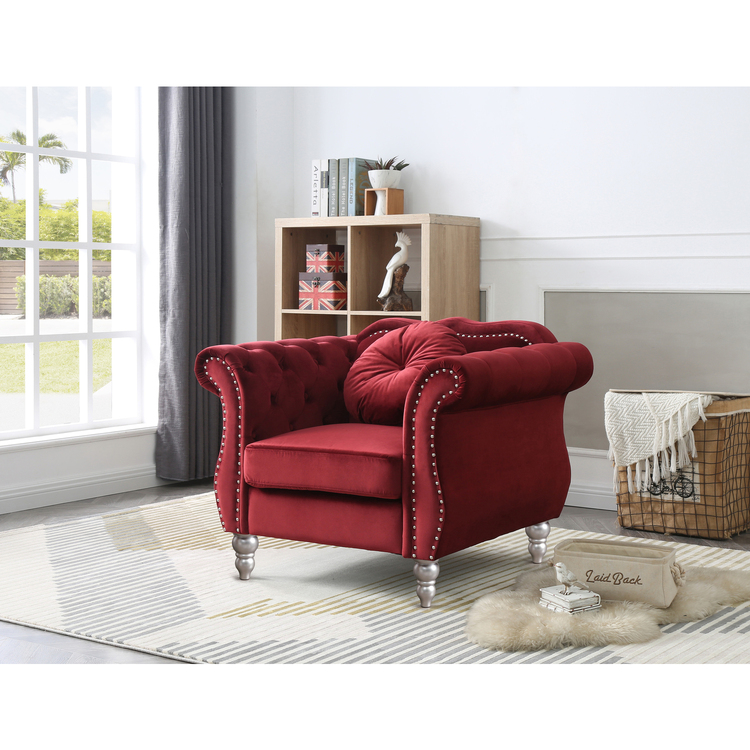 Glory Furniture Hollywood G0669A-C Burgundy Chair image - 1