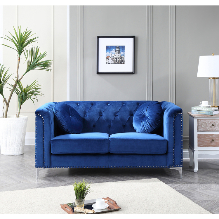  blue loveseat