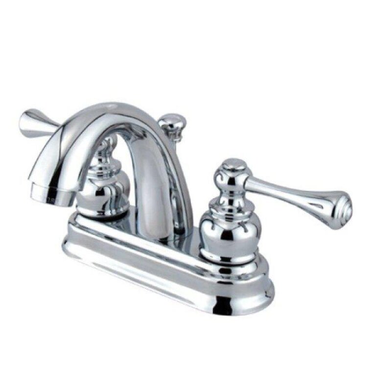 Kingston Brass GKB5611BL Water Saving Vintage Centerset Lavatory Faucet with Lever Handles, Chrome image - 1